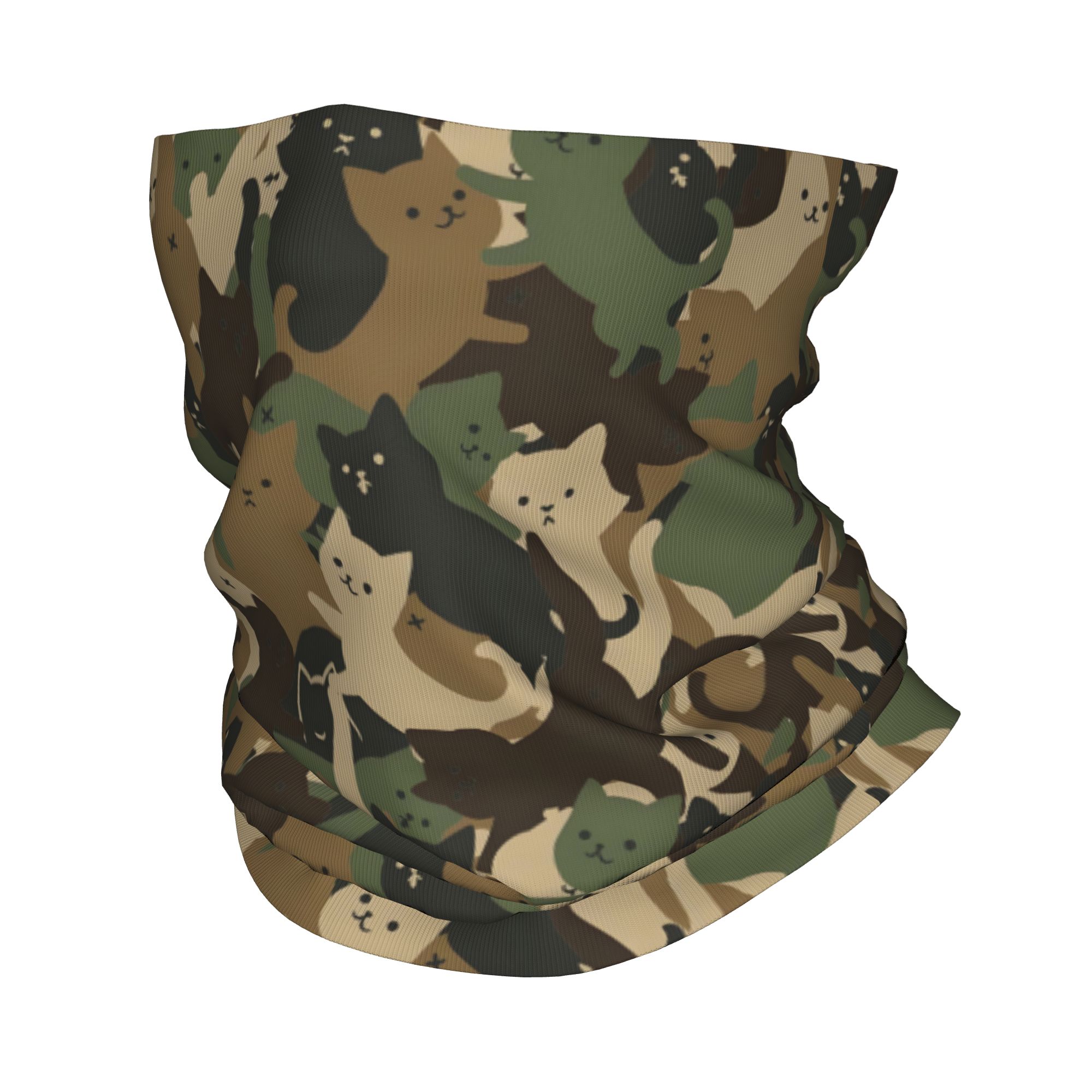 Neck Gaiter Fleece - 맞춤 제작된 귀여운 고양이 무늬 위장
