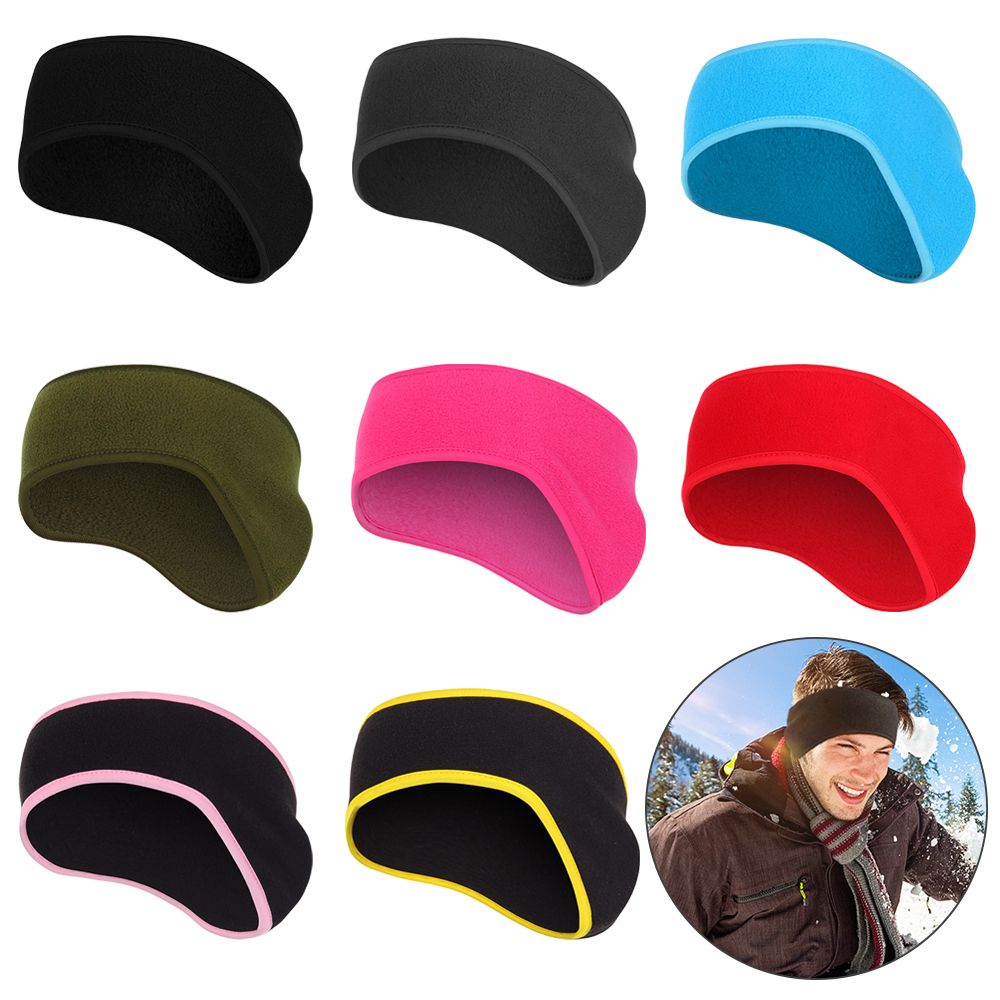 Fleece Ear Warmer Band - 1개입 털 안감 헤어밴드, 땀 흡수