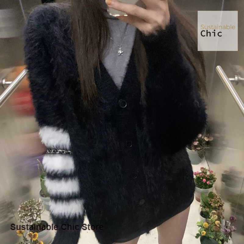 한국 스타일 블랙 신상 밍크 캐시미어 가디건 롱 스웨터 - Wool Coat Peacoat 리뷰 및 가격