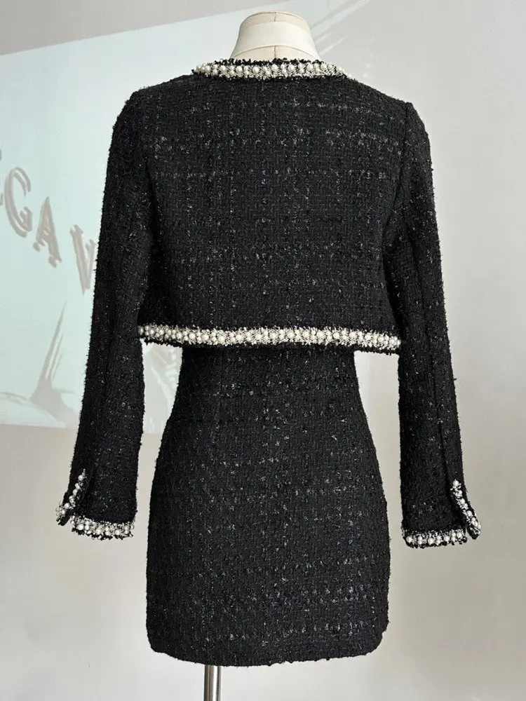 여성 숏 재킷 코트 + 드레스 세트 Y2K 스트릿웨어  - Wool Coat Peacoat 리뷰 및 가격