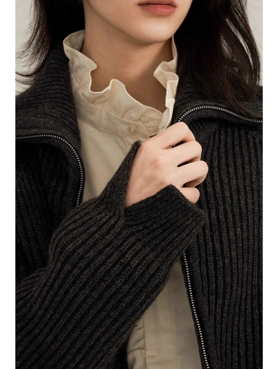 헤비 디자인 가을/겨울 블랙 라펠 더블 지퍼 캐시미어  - Wool Coat Peacoat 리뷰 및 가격