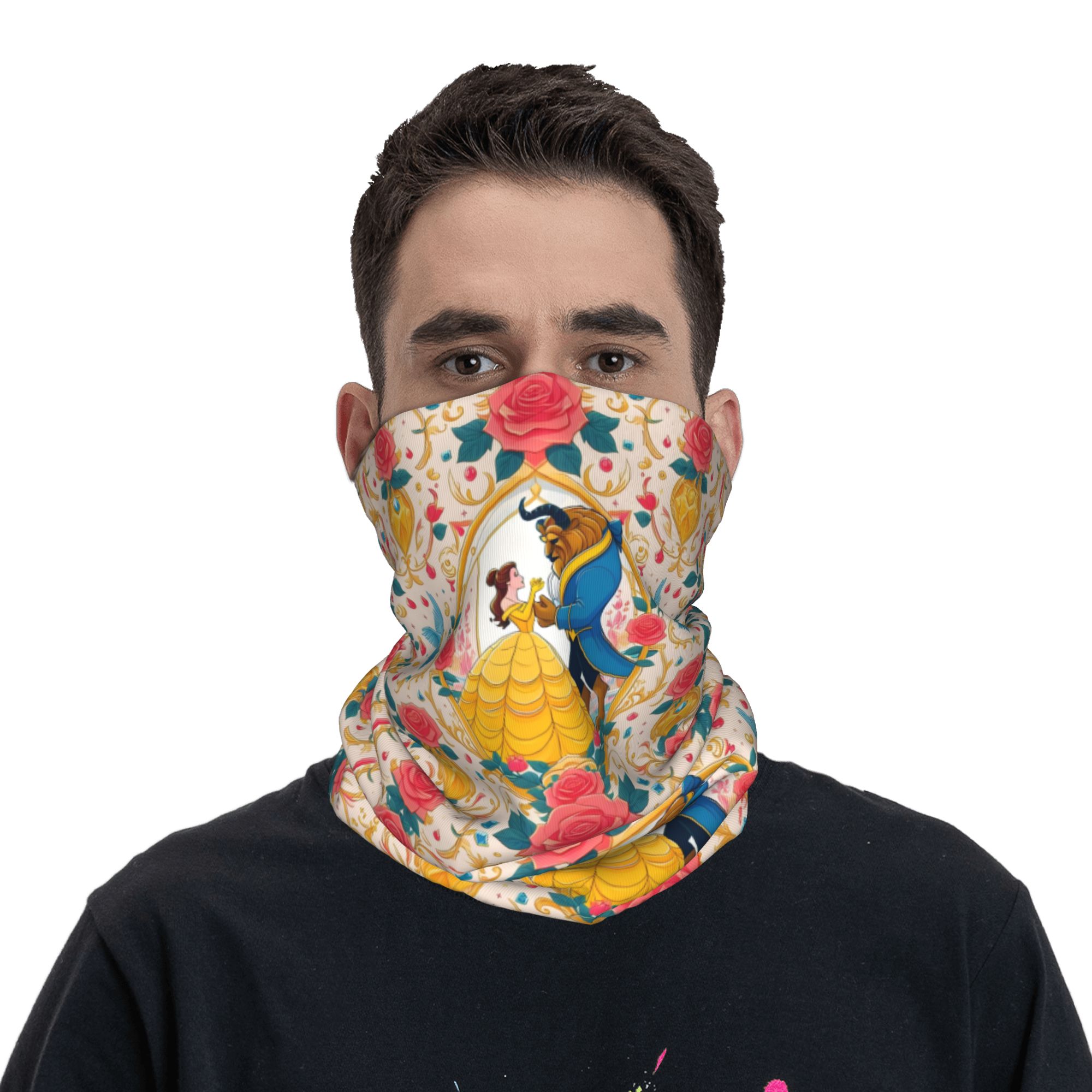 맞춤형 B-미녀와 B-짐승 넥 게이터 남성 여성 UV  - Neck Gaiter Fleece 리뷰 및 가격