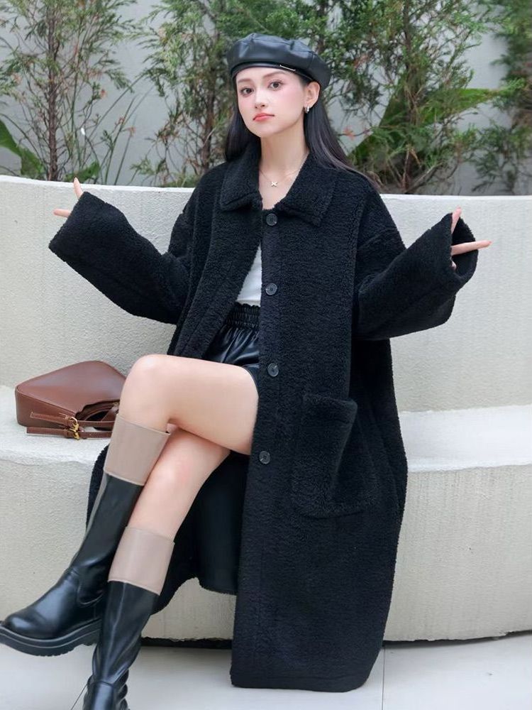 일본 스타일 플러스 사이즈 여성용 롱 램퍼 자켓 두꺼운 - Wool Coat Peacoat 리뷰 및 가격