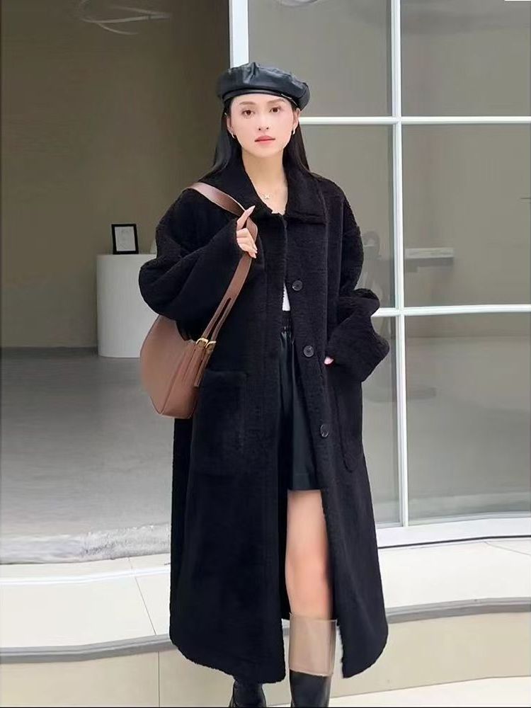 일본 스타일 플러스 사이즈 여성용 롱 램퍼 자켓 두꺼운 - Wool Coat Peacoat 리뷰 및 가격