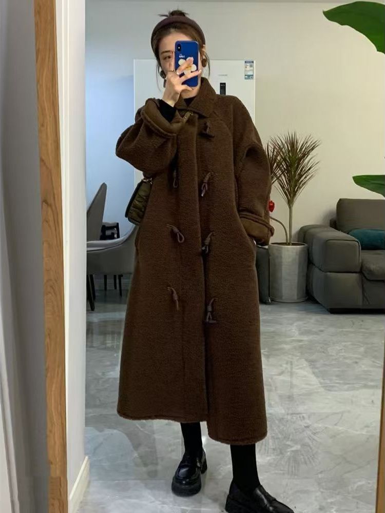 여성용 양털 롱 두꺼운 겨울 코트 플러스 사이즈 원피스 - Wool Coat Peacoat 리뷰 및 가격