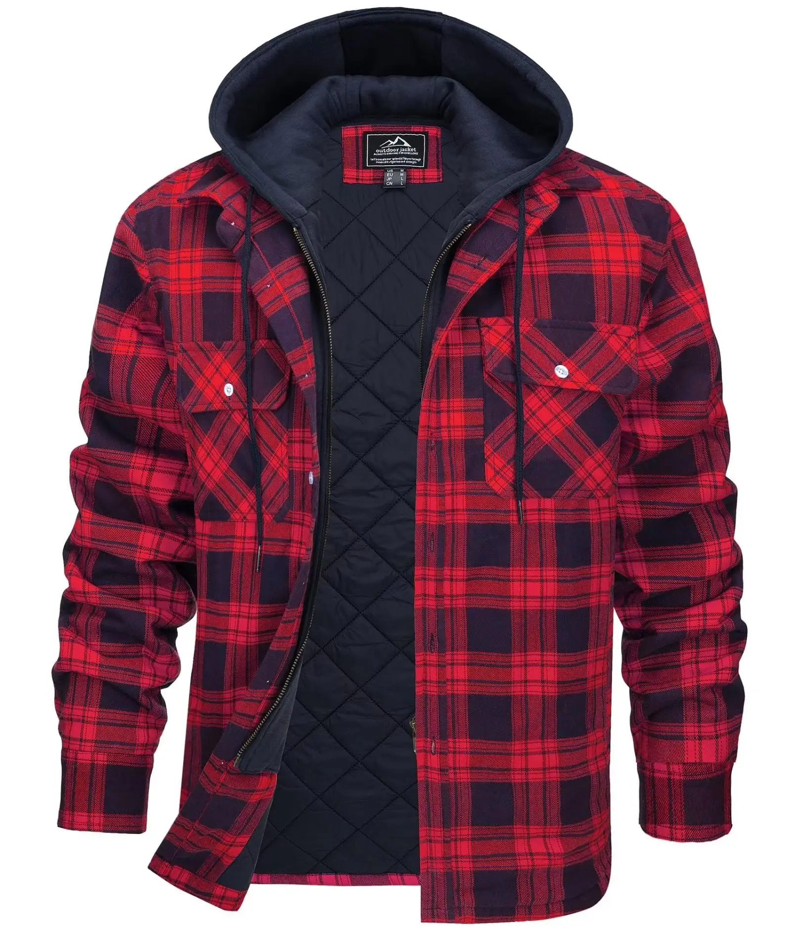 2026년 남성용 플란넬 셔츠형 재킷, 탈부착 가능한  - Flannel Shirt Lined 리뷰 및 가격