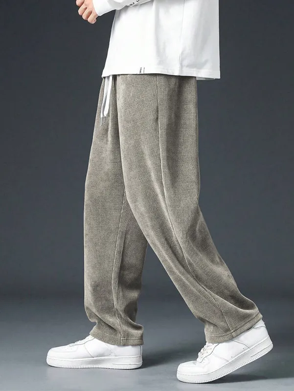새로운 남성용 가을용 일자형 바지 - 남성용 기본 디자 - Corduroy Pant Warm 리뷰 및 가격