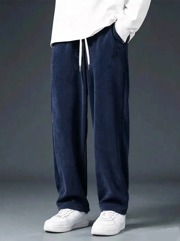 새로운 남성용 가을용 일자형 바지 - 남성용 기본 디자 - Corduroy Pant Warm 리뷰 및 가격